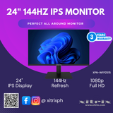 Xitrix® WFP2415 24" Full HD 144Hz Professional IPS Monitor (Basic Tilt Stand)