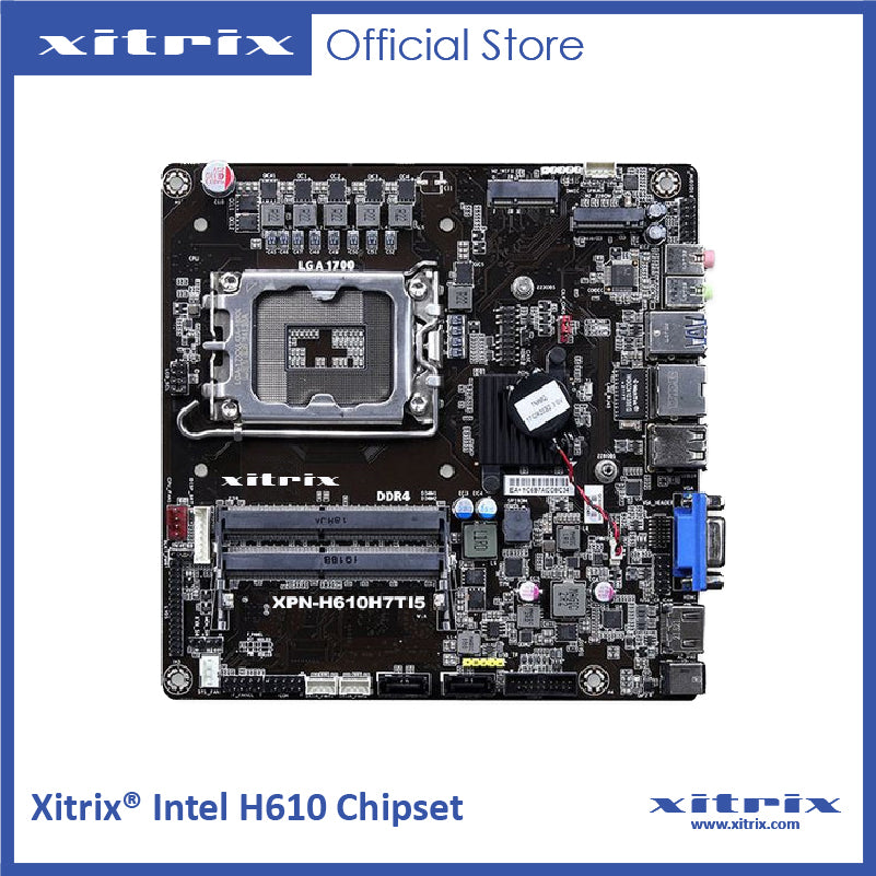 Xitrix® Intel H610 Chipset; SODimm DDR4 Slot/ Gigabit LAN/