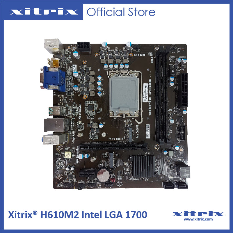 Xitrix Server Computer Xitrix® Intel H610 chipset LGA 1700 SATA 6Gb/s DDR4 , M.2, Micro ATX M ...