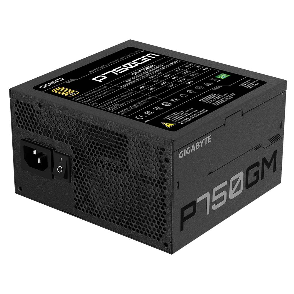 GIGABYTE GP-P750GM 750W 80 PLUS GOLD Fully Modular Power Supply