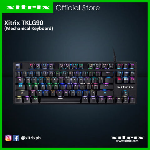 Xitrix® TKLG90 Outemu Mechanical RGB Gaming Keyboard