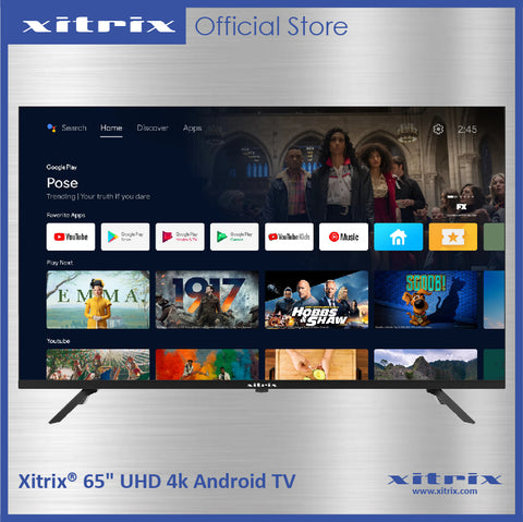 Xitrix® 65" UHD 4k Android 11 Smart LED TV